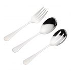 Set of 3 stainless steel, high-quality serving cutlery