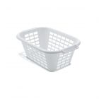 Addis 40L Rectangular Laundry Basket - White
