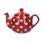 London Pottery Farmhouse Teapot - Red Spot - 4 Cup