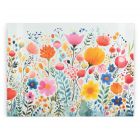 Purely Home Large Rectangular Glass Chopping Board - Bright Wildflowers