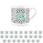 Purely Home Bone China Spotty Letters Mug