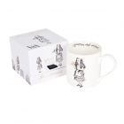 gift boxed tea mug with alice in wonderland illustrations