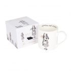 gift boxed tea mug with alice in wonderland illustrations