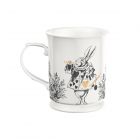 white fine china tankard style mug