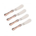 Mirror finish handled butter knives in a set of 4
