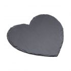 Heart-shaped serving platter made from slate.