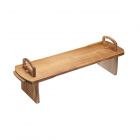 acacia wood raised platform serving platter for tapas
