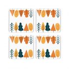 Purely Home Autumn Trees Cork-Backed Coasters