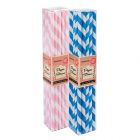 Baby Shower Stripe Paper Straws Pack (50 Straws)