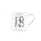 Purely Home Bone China Floral Birthday Age Mug