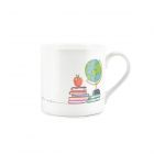 Purely Home Bone China Teacher Globe Thank You Mug