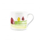 Handpainted watercolour English landscape fine china mug