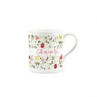 Insect covered china mug with cute as can bee text