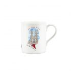 small fine bone china mug with a King Charles III Silhouette design for the coronation