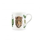 Big cat leopard printed on a small fine china mug