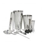 BarCraft 8-Piece Boston Cocktail Maker Set (Hammered) 