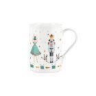 Nutcracker and ballerina printed fine china mug, perfect for christmas