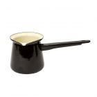 Black enamel stove top pot for heating up coffee