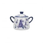 London Pottery Blue Rose Ceramic Sugar Bowl
