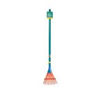 National Trust endorsed kids garden rake in green, blue and orange