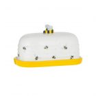 Sweet bee butter dish with flying bee design and 3D handle