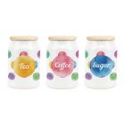 Purely Home Kitchen Multicoloured Polka Dots Ceramic Canister Set