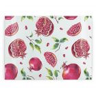 Purely Home Large Rectangular Glass Chopping Board - Pomegranates