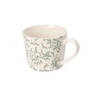 festive mistletoe patterned ceramic mug for hot drinks