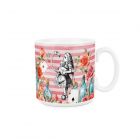 Purely Home Alice's Adventures Flamingos & Roses Ceramic Mug