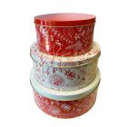 Christmas Festive Round Cake Tins - Set of 3