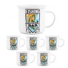 Purely Home Hooked Fishing Enamel Mug