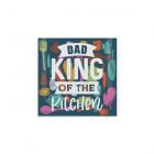 Purely Home Glass Hot Pot Stand Chopping Board - Dad King of the Kitchen
