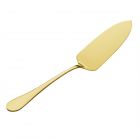 Gold coloured titanium coated cake server with teardrop handle