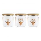 Purely Home Kitchen Highland Cow Storage Canisters