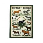 Eddingtons Horses & Ponies Tea Towel