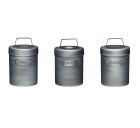 Kitchencraft Industrial Tea/Coffee/Sugar Storage Canisters Set