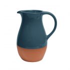 large blue terracotta drinks serving jug