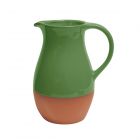 large terracotta green serving jug