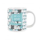 Extra large blue cat dad butler mug