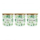 Purely Home Kitchen Herbs Enamel Canister Set