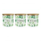 Purely Home Kitchen Herbs Enamel Canister Set