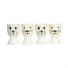 KitchenCraft Cat & Dog Egg Cups - Set of 4