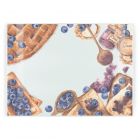 tempered textured glass chopping board with hare print