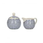 London Pottery Sugar Bowl & Creamer Set - Lattice