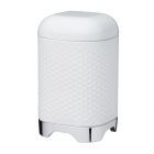 Lovello Textured White Plain Canister