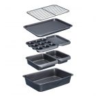 masterclass non-stick seven piece baking tray and cake tin set