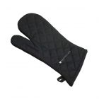 masterclass black single oven glove gauntlet with thick padding and hanging loop