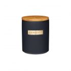 MasterClass Stoneware/Brass Effect Coffee Canister (With Bamboo Lid)