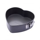 non stick heart shaped cake baking tin with a spring form design
