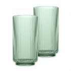 Mesa Acrylic Plastic Ribbed Jumbo Drinking Cups Set - Sage Green - 22oz